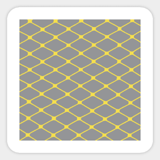 Fishnets in Illuminating Yellow on Ultimate Gray Background Sticker